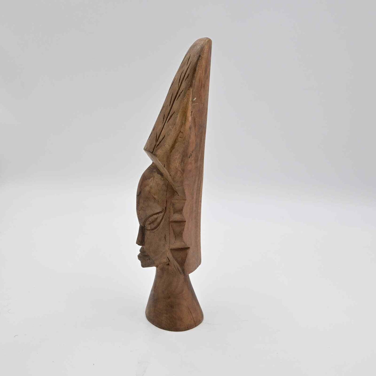 Vintage African Carved Wooden Tribal Woman / Mask Statue