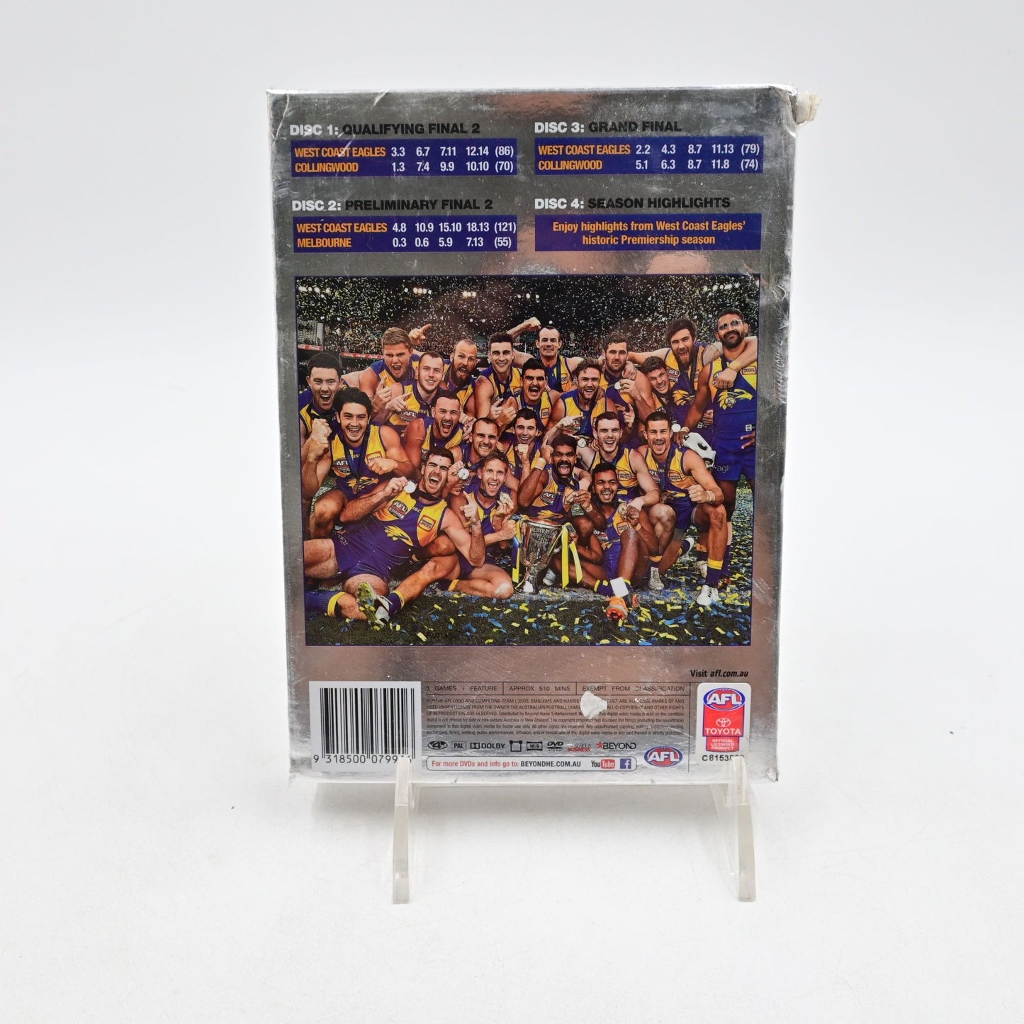 AFL Premiers Victory Pack 2018 West Coast Eagles Region 4 New Sealed