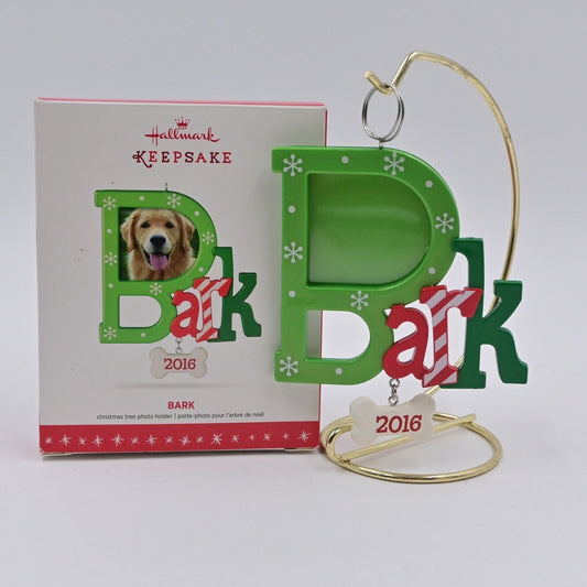 2016 Hallmark Keepsake Bark Christmas Ornament Frame