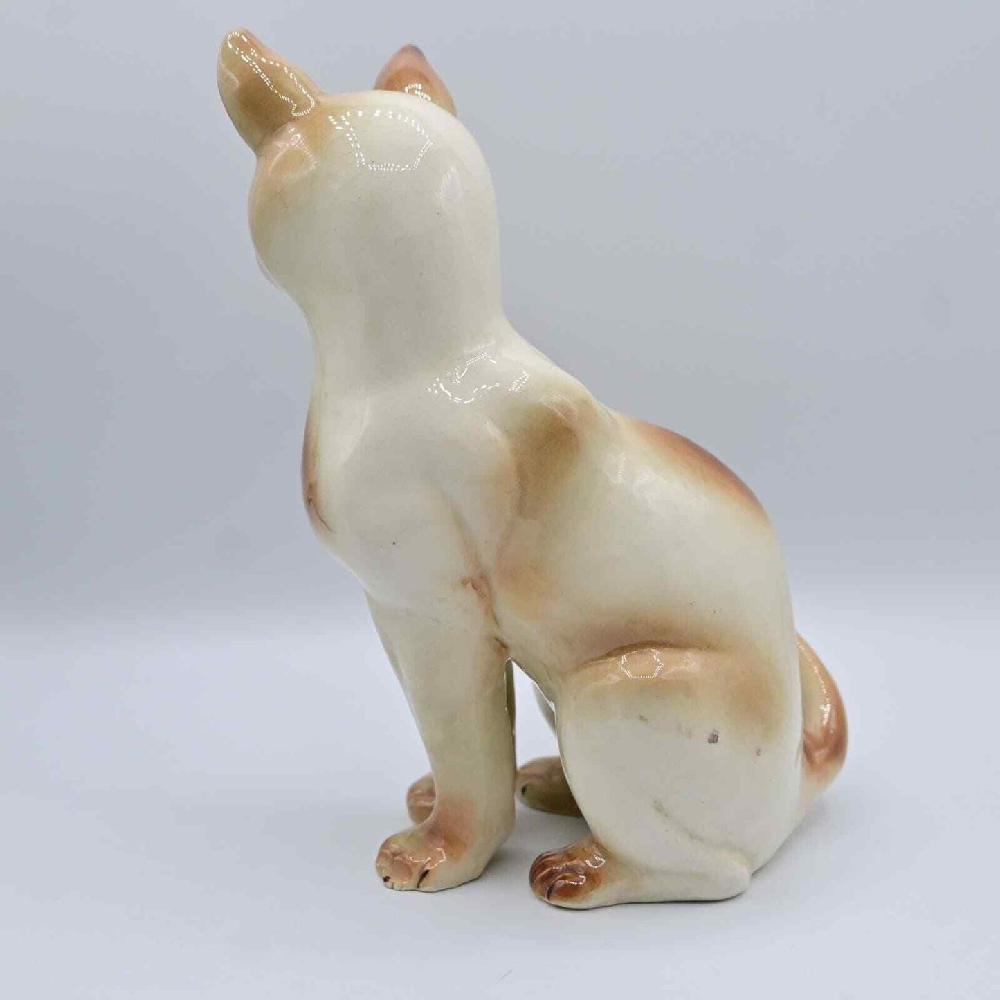 Mid Century Modern Siamese Cream And Tan Cat Vintage Figure