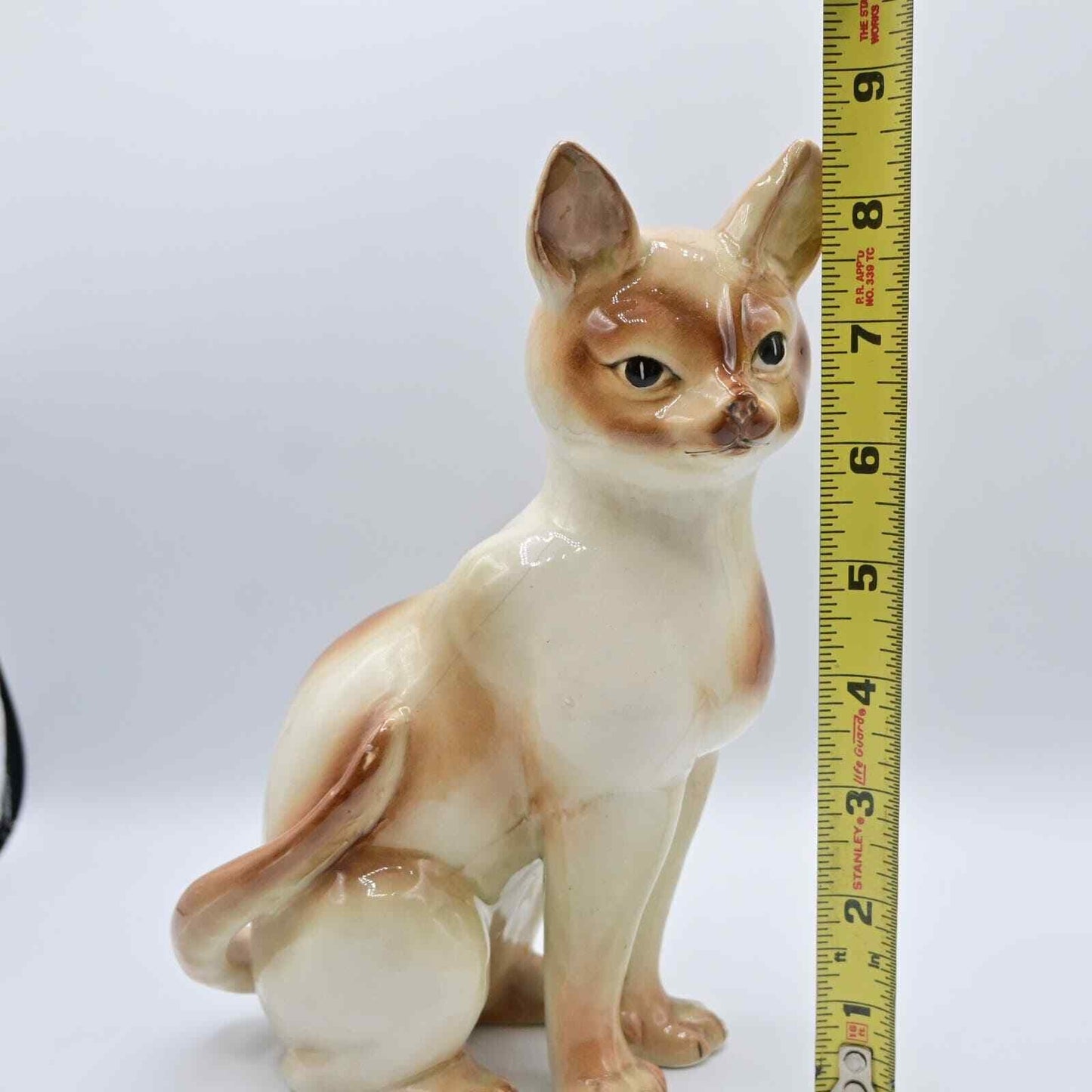 Mid Century Modern Siamese Cream And Tan Cat Vintage Figure