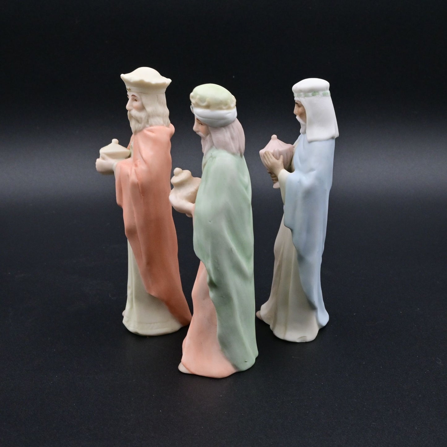 Vintage Lefton China Three Magi Wise Men Figurines Nativity Set