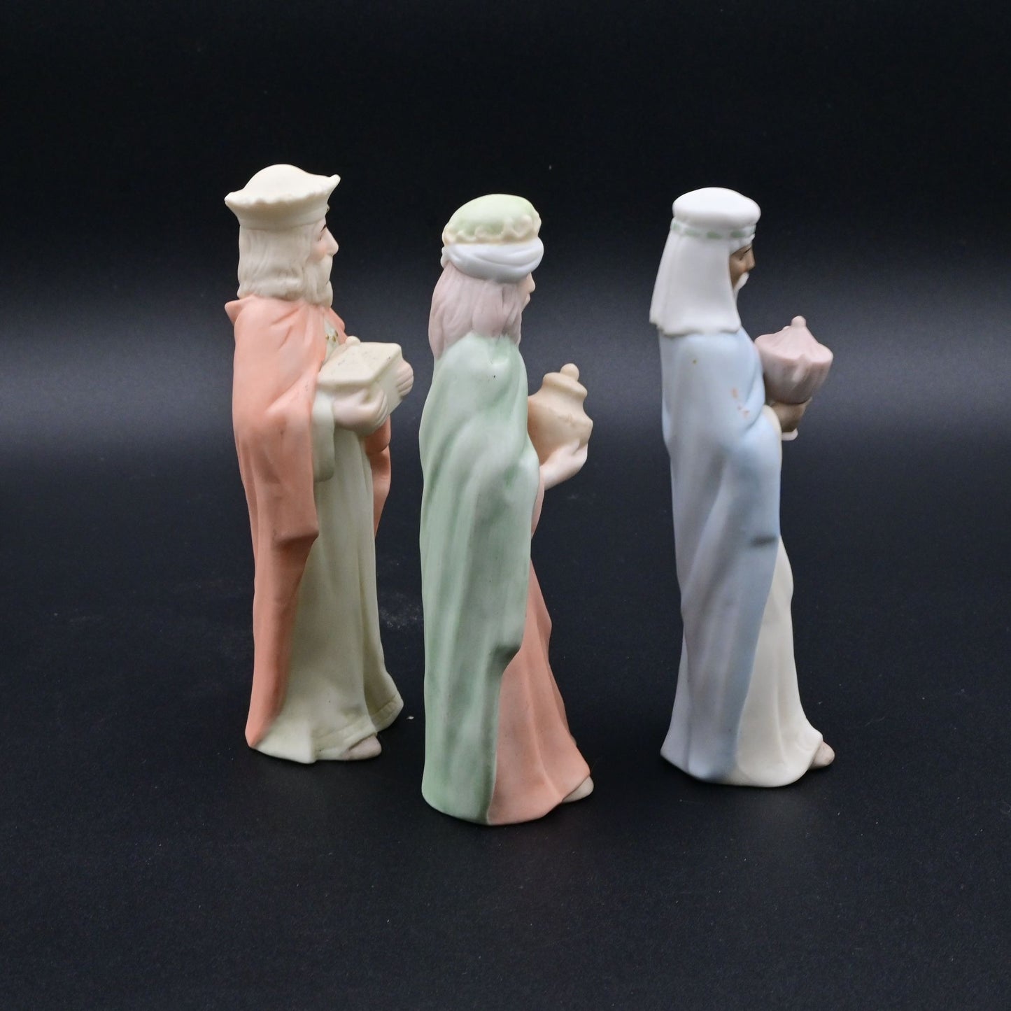 Vintage Lefton China Three Magi Wise Men Figurines Nativity Set
