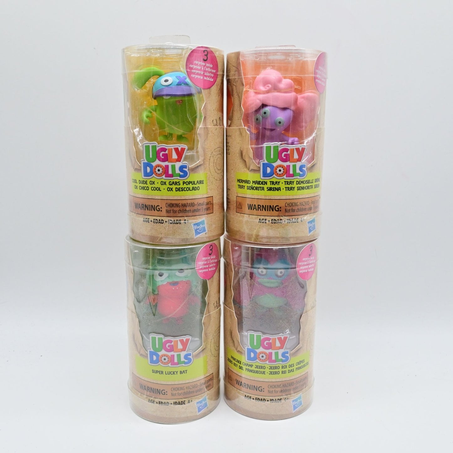 Uglydolls Cool Dude Ox, Mermaid Maiden, Super Lucky Bat, & Pancake Champ Jeroe