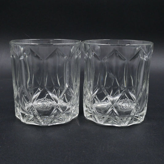 Crown Royal Diamond Cut Rocks Glasses Set Of 2