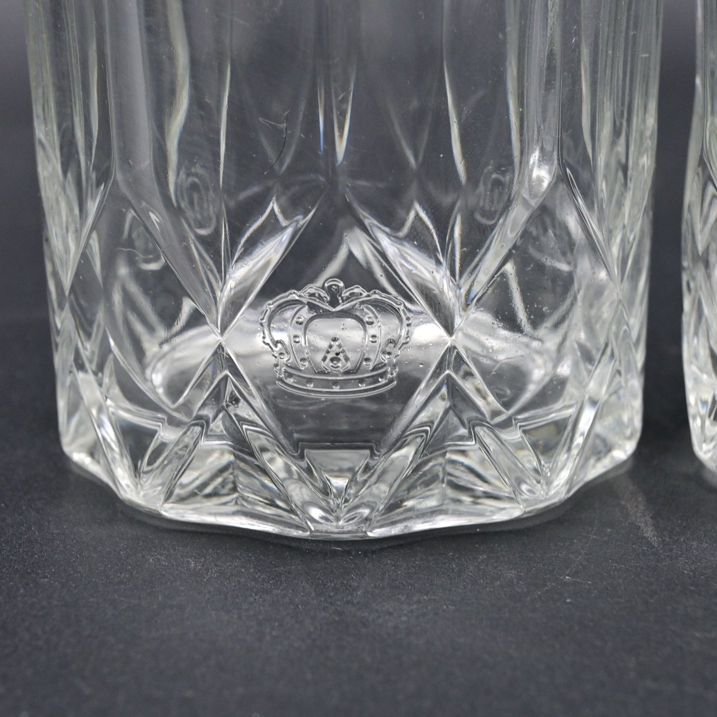 Crown Royal Diamond Cut Rocks Glasses Set Of 2