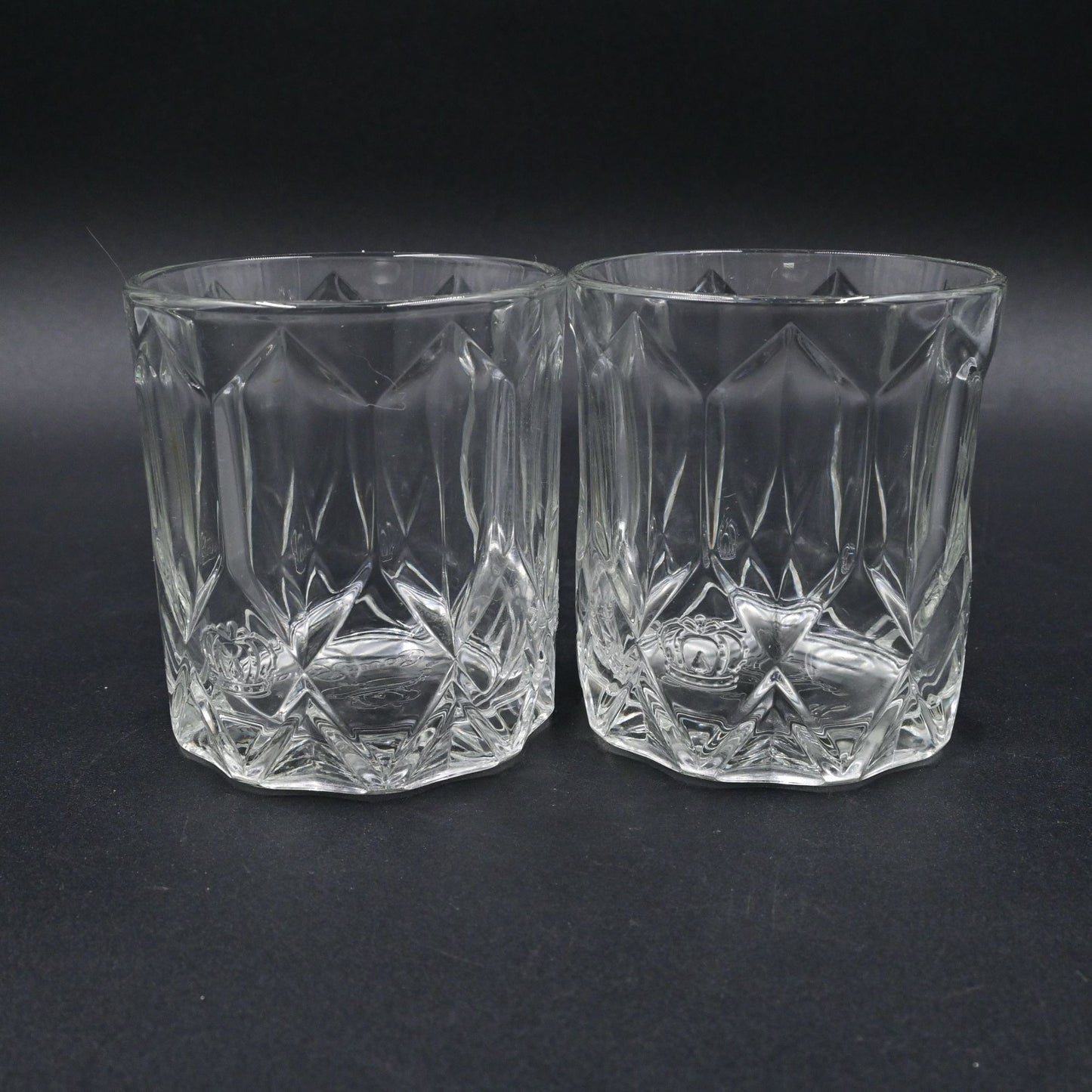 Crown Royal Diamond Cut Rocks Glasses Set Of 2
