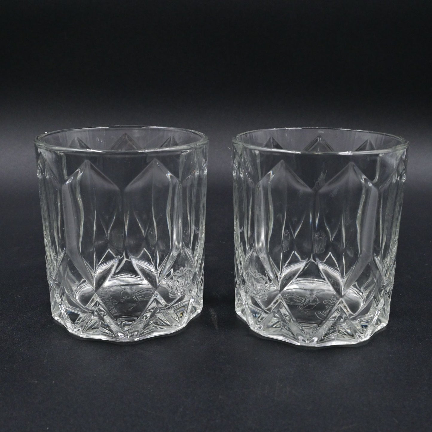 Crown Royal Diamond Cut Rocks Glasses Set Of 2