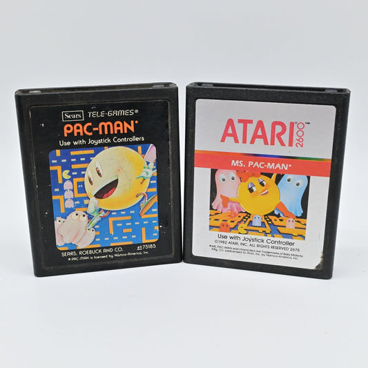 Atari 2600 Pac-Man & Mrs. Pac Man Video Game Cartridge Only Bundle Of 2