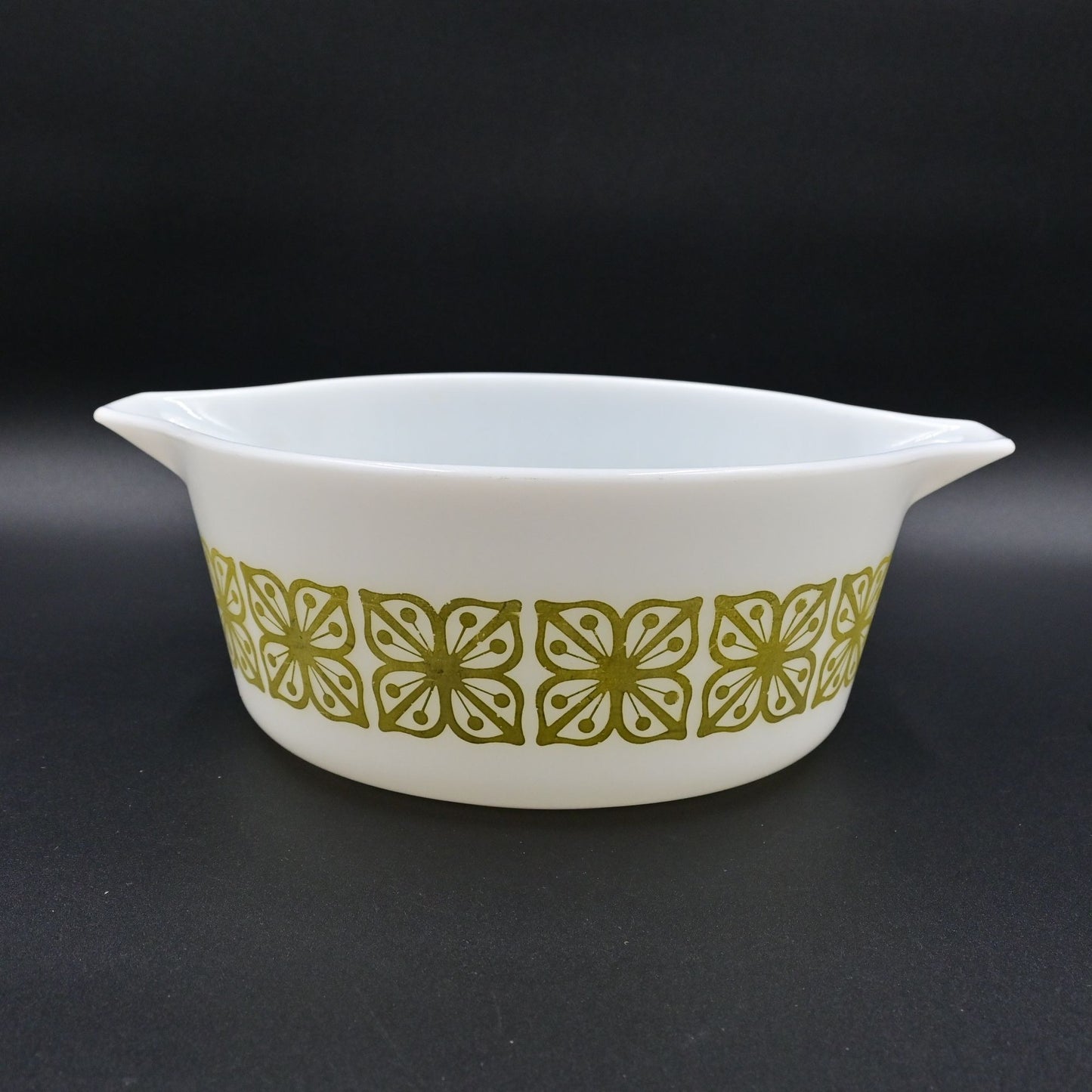 Pyrex Cinderella Cassarole Dish Square Flower Verde Green 2 1/2 Qt No Lid