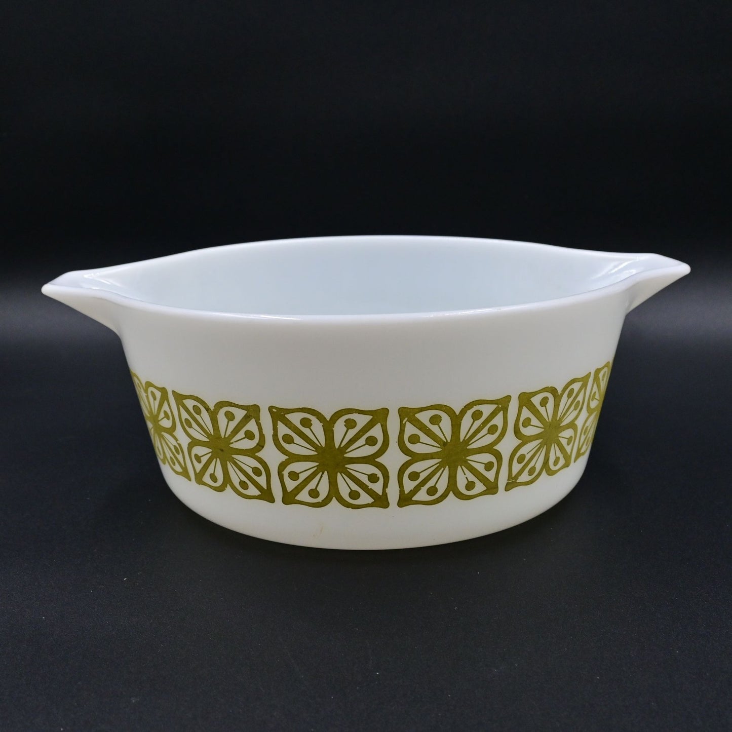 Pyrex Cinderella Cassarole Dish Square Flower Verde Green 2 1/2 Qt No Lid