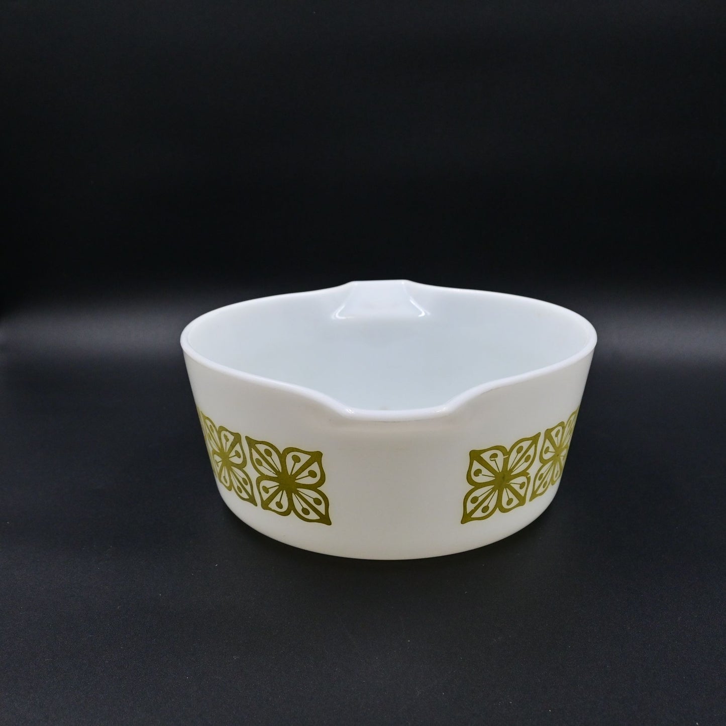 Pyrex Cinderella Cassarole Dish Square Flower Verde Green 2 1/2 Qt No Lid