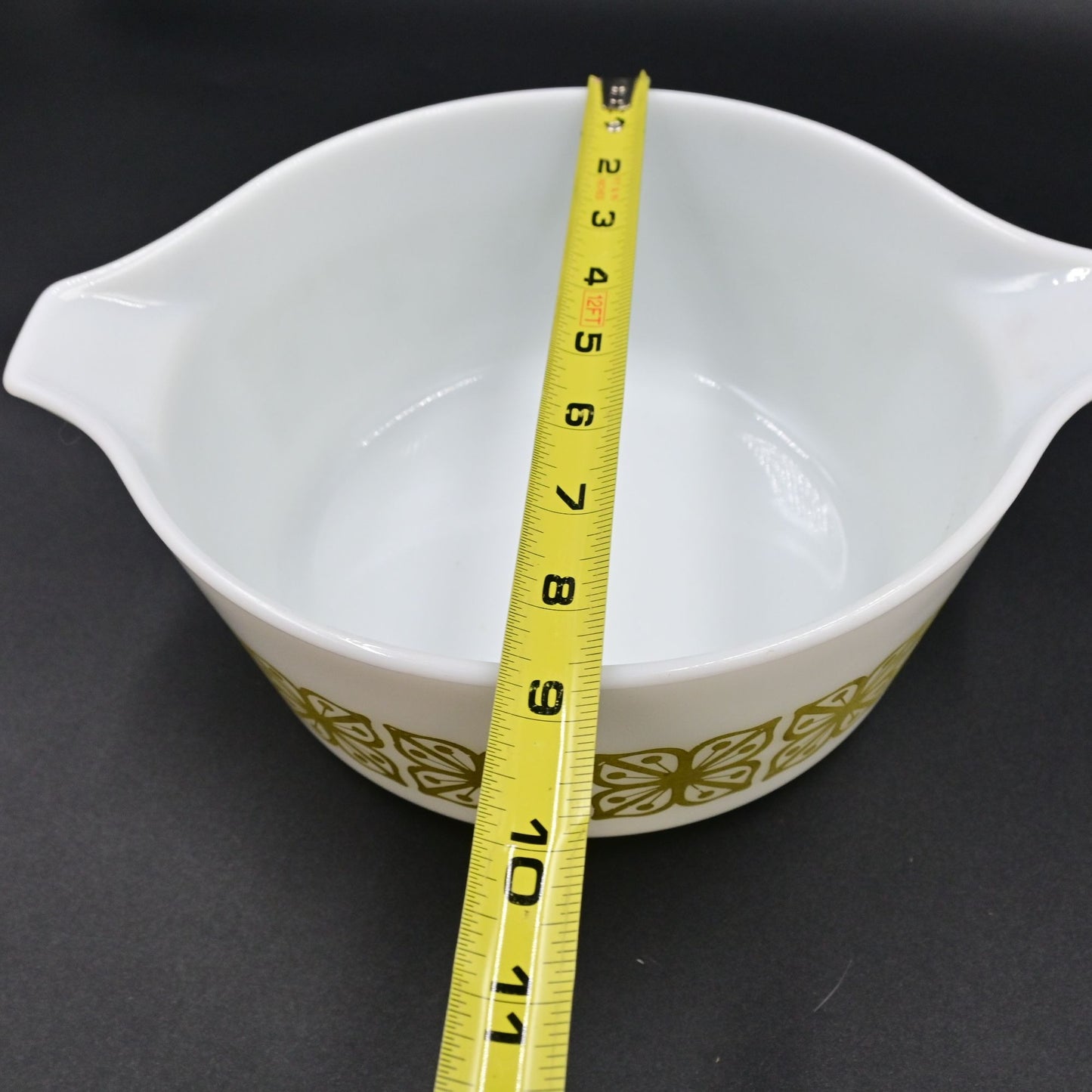 Pyrex Cinderella Cassarole Dish Square Flower Verde Green 2 1/2 Qt No Lid