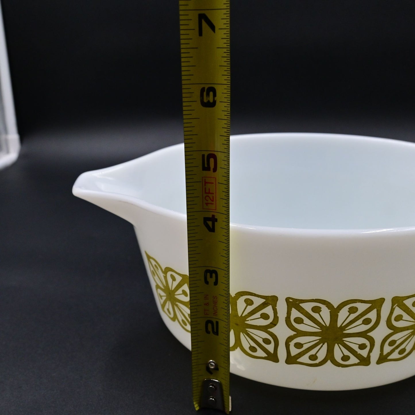 Pyrex Cinderella Cassarole Dish Square Flower Verde Green 2 1/2 Qt No Lid