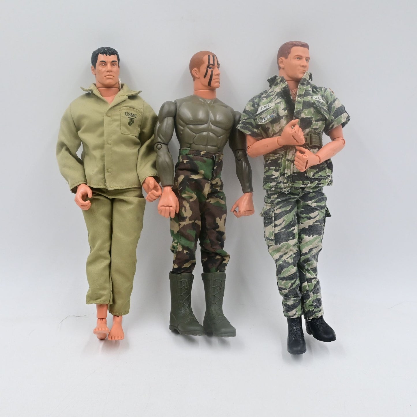 G.I. Joe Hasbro Pawtucket Vintage 1990s 12" Action Figures Bundle Of 3