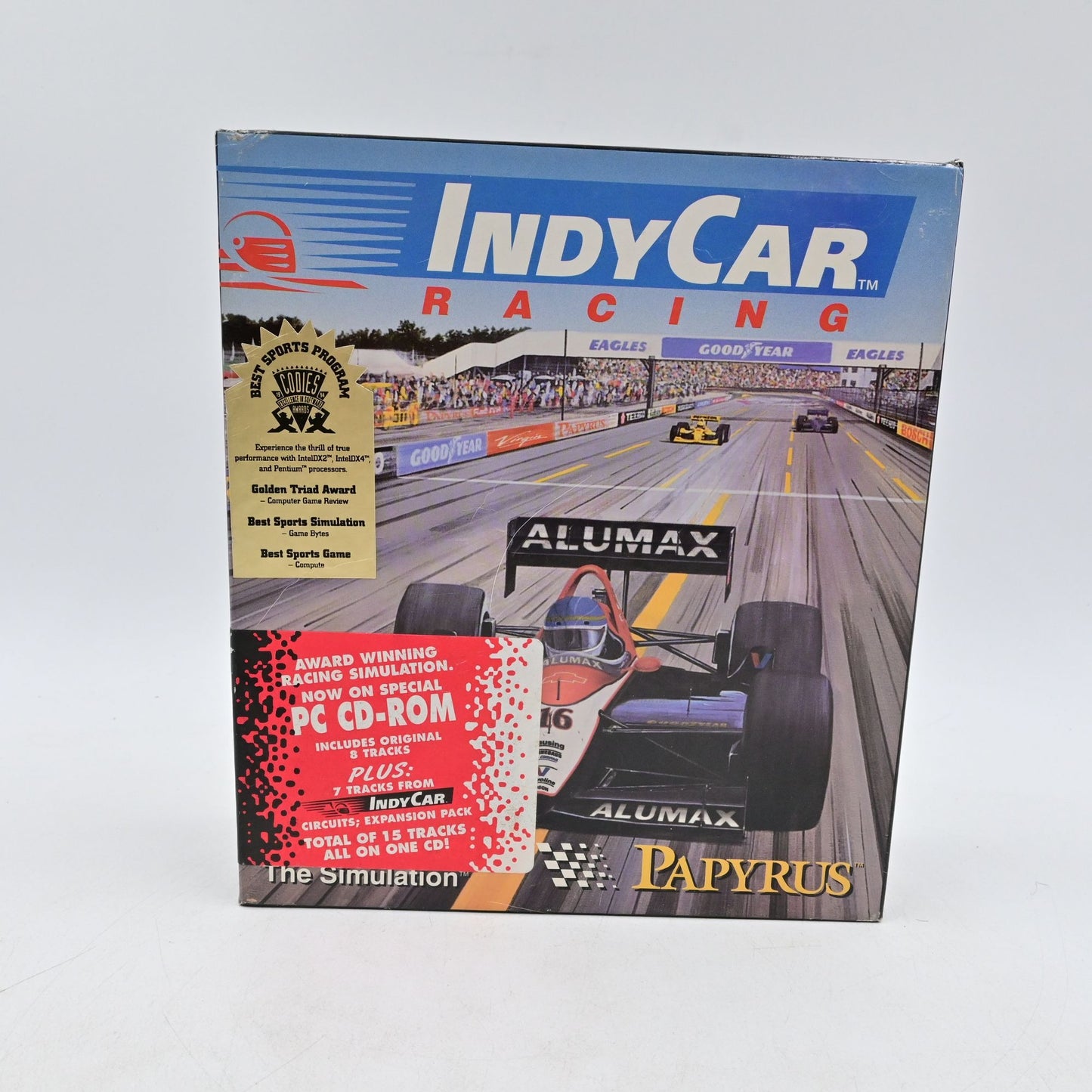 IndyCar Racing PC CD-Rom Big Box Video Game Papyrus Vintage 1995