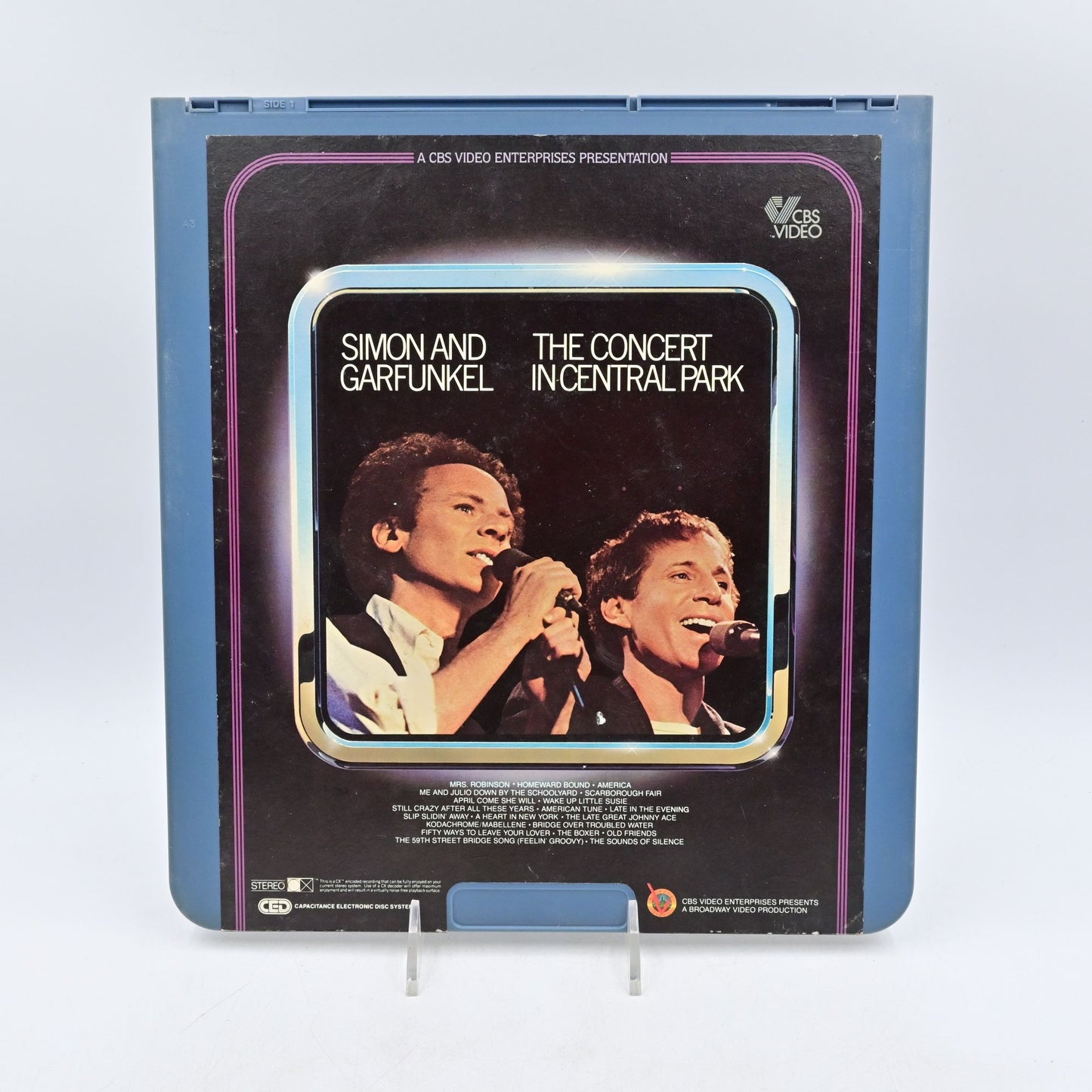 Simon & Garfunkel Concert in Central Park CED Videodisc CBS Stereo