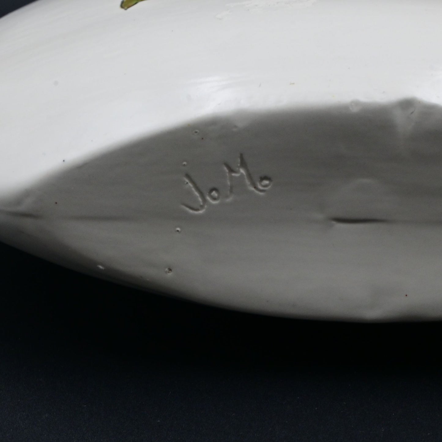 Large Ceramic Vase With Poinsettia & Holly Design By Jomo