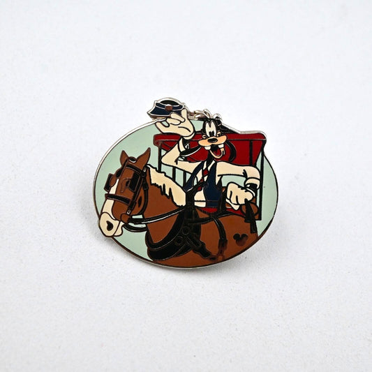 Cast Lanyard Magic Kingdom Transport Goofy Horse Drawn Trolleys Disney Pin