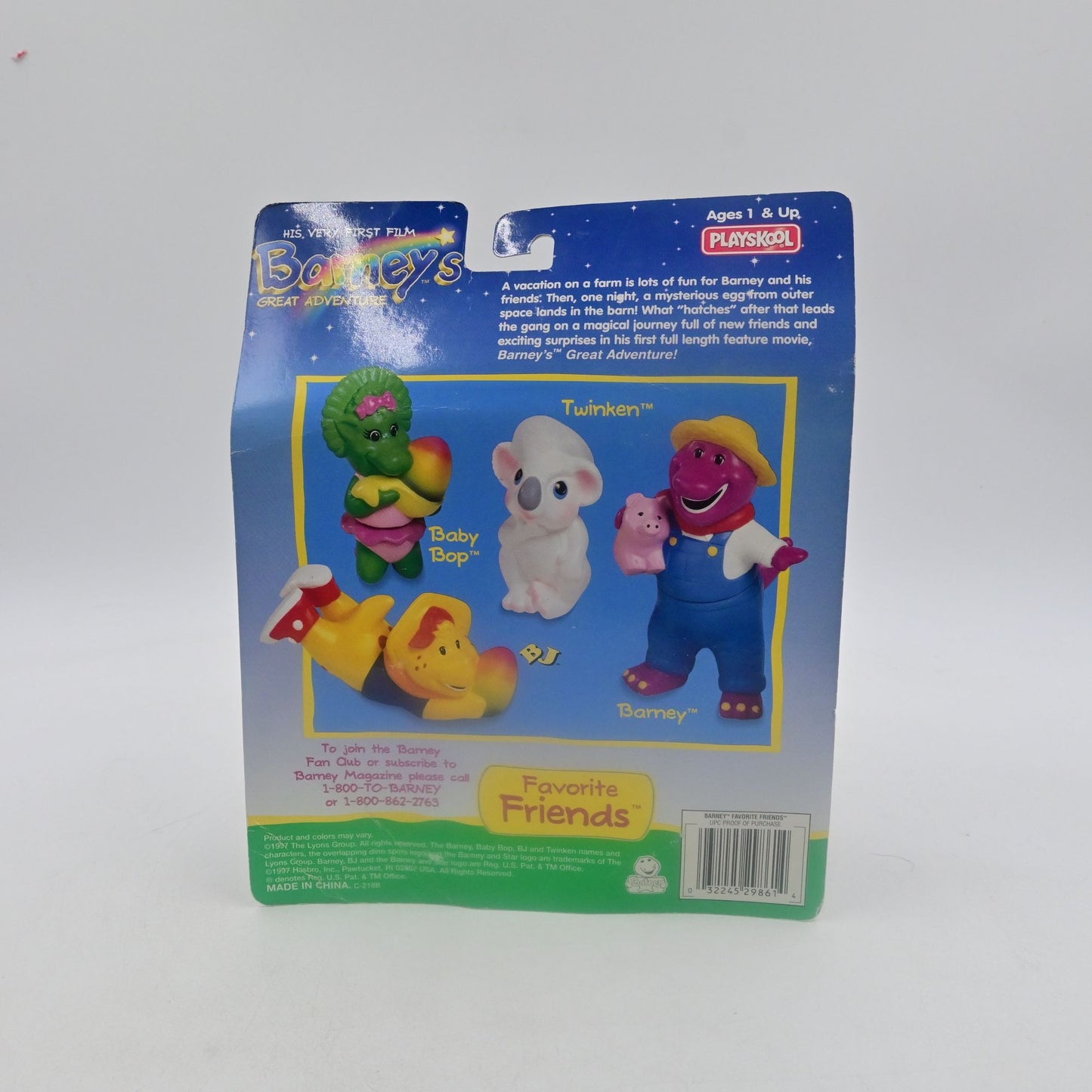 Barney's Great Adventure Favorite Friends - Barney Vintage 1997