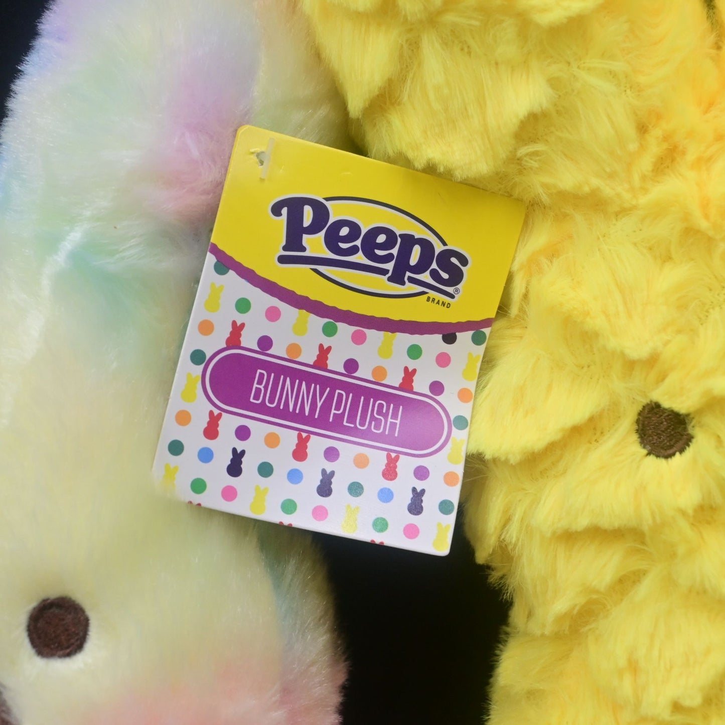 Peeps Bunny Plush 10" Yellow & Multicolor Bundle Of 2 NWT
