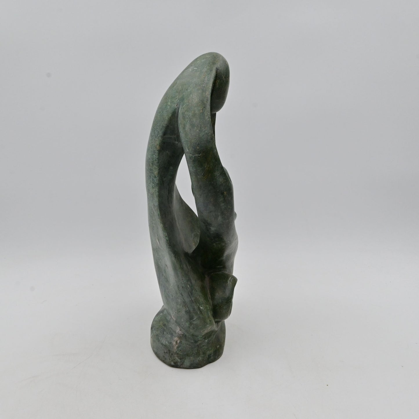 Barnabas Fombe African Family  Carved Stone Art Sculpture Signed