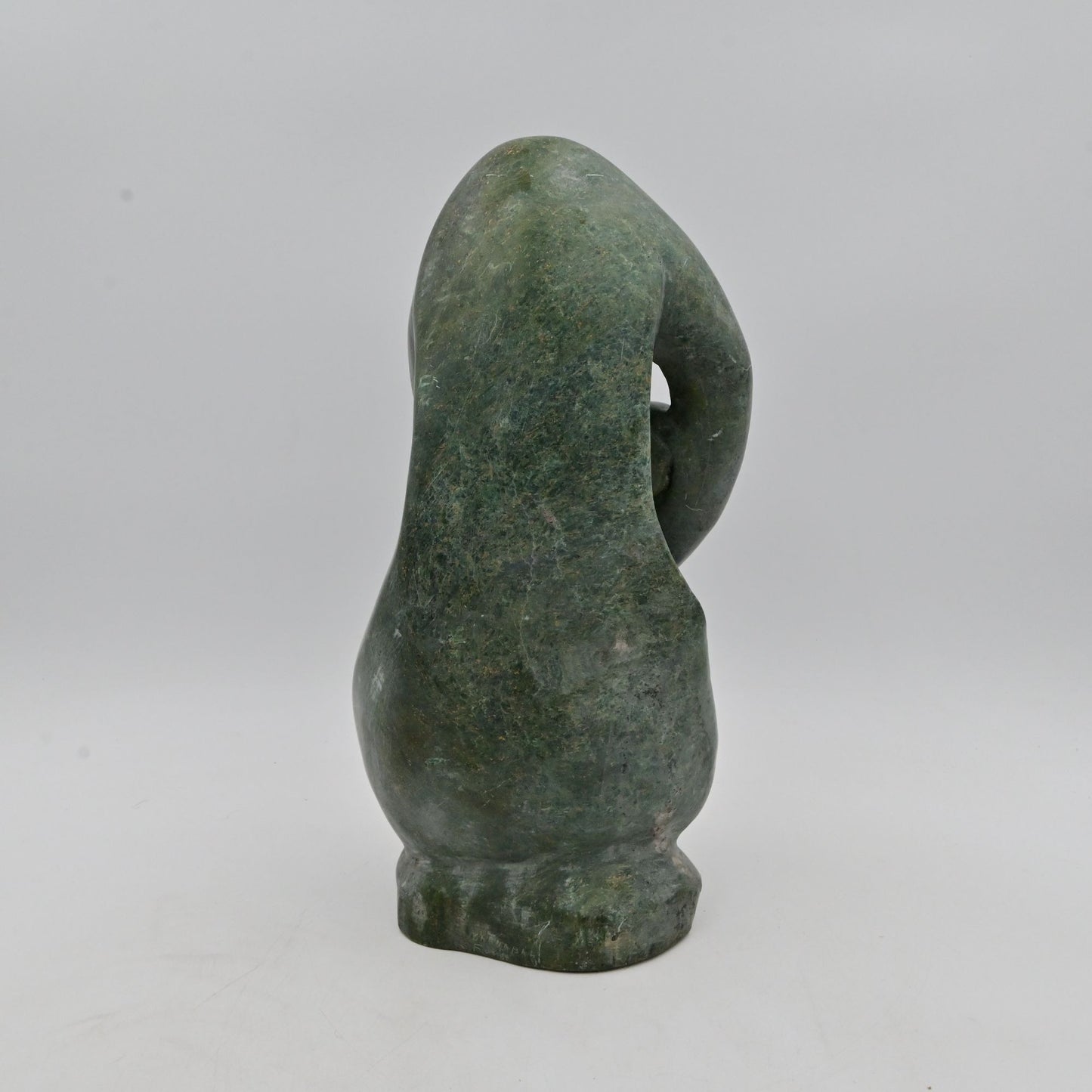 Barnabas Fombe African Family  Carved Stone Art Sculpture Signed