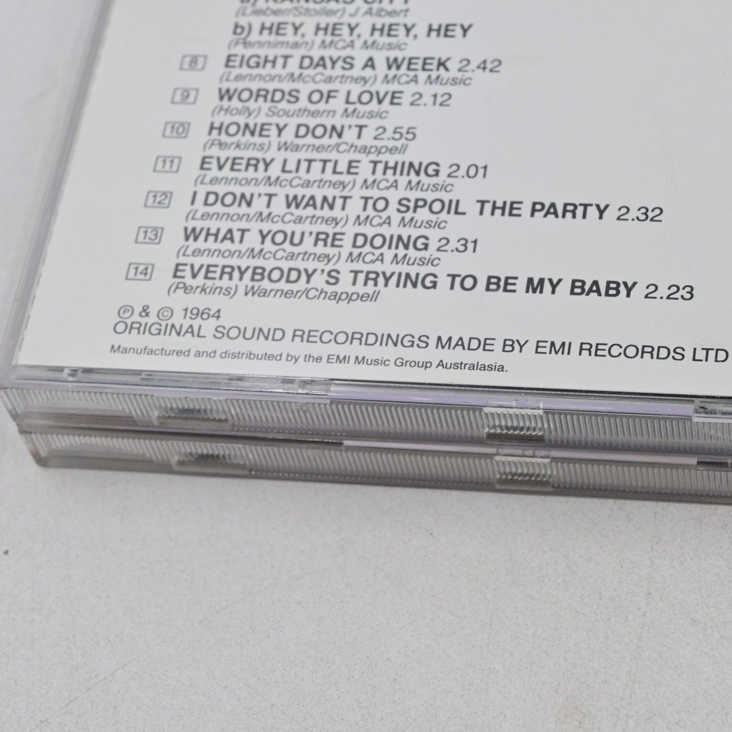 The Beatles - Beatles For Sale, A Hard Days Night, Past Masters Vol 2 Cd Set