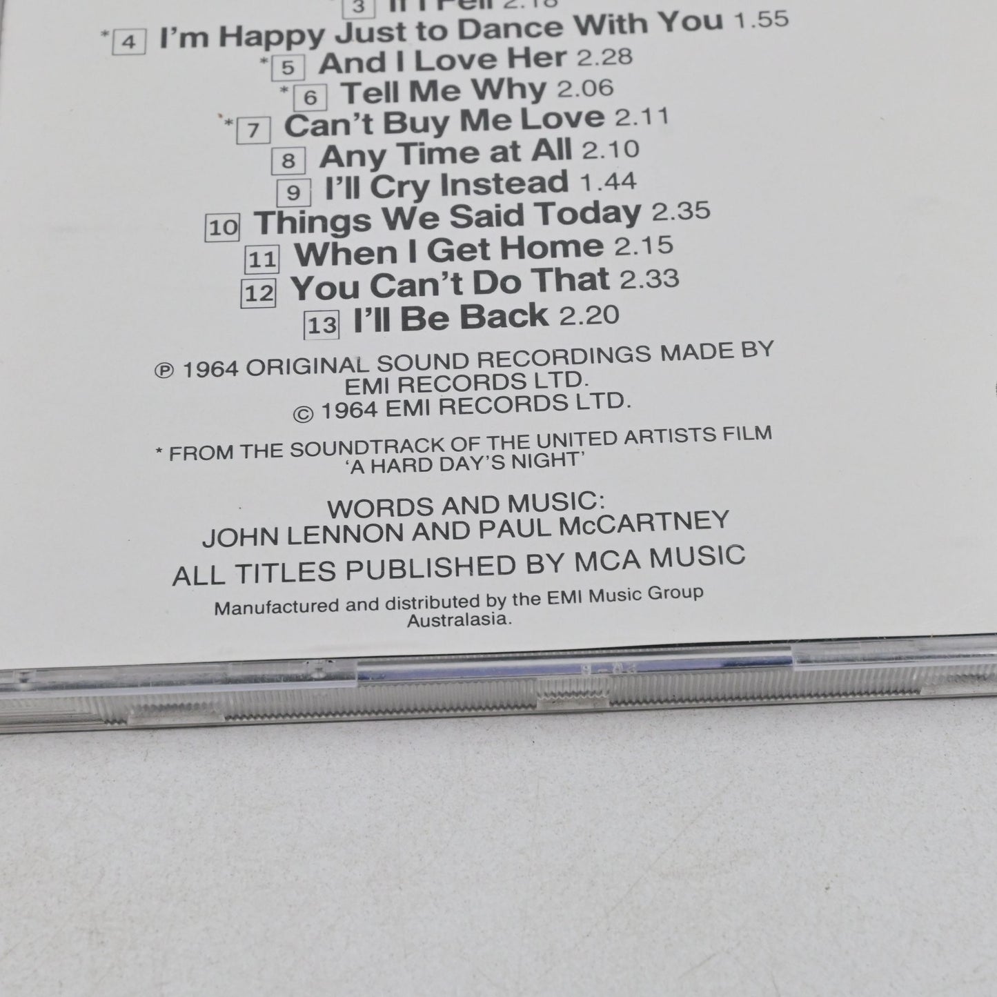 The Beatles - Beatles For Sale, A Hard Days Night, Past Masters Vol 2 Cd Set