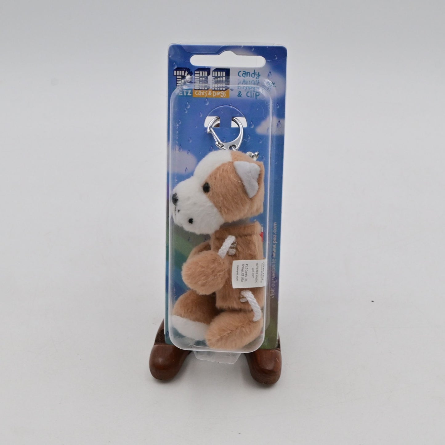 Pez Candy Dispenser Keychain With Clip & 1 Candy Roll