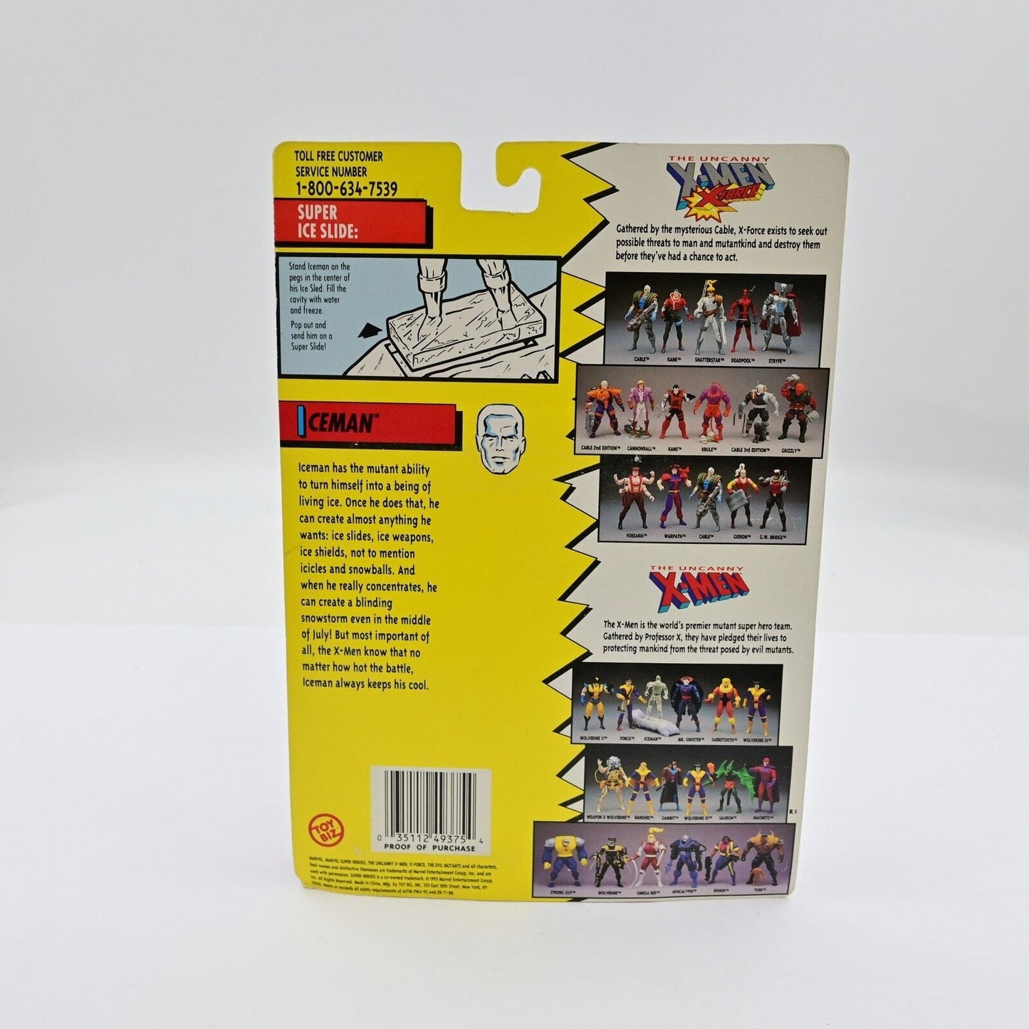 Vintage 1993 X-Men Iceman Action Figure