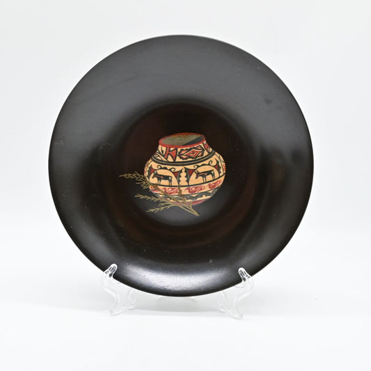 MCM Couroc Round Serving Bowl Art Decor Pot
