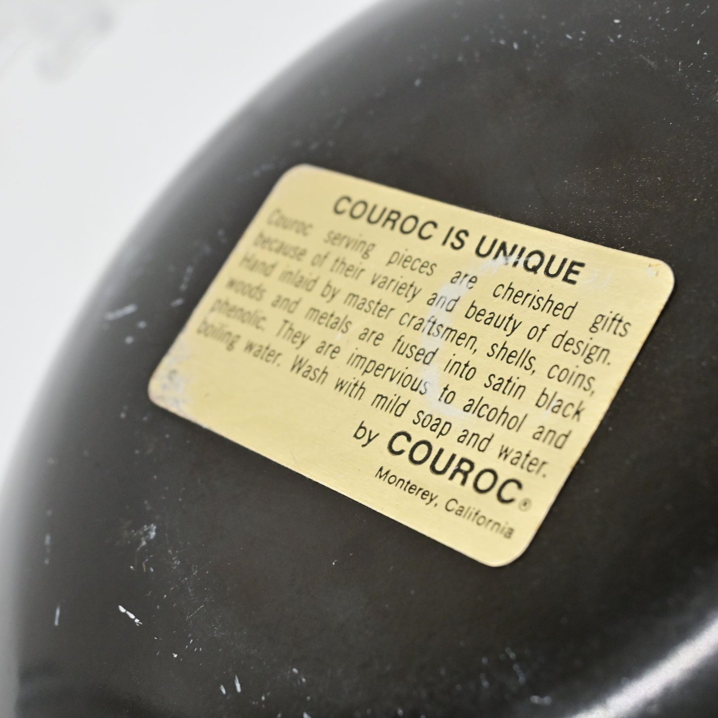 MCM Couroc Round Serving Bowl Art Decor Pot