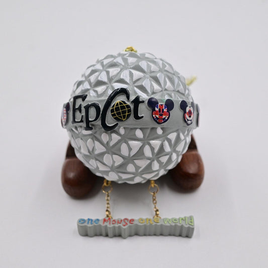 Disney Epcot One Mouse One World Spaceship Earth Christmas Ornament