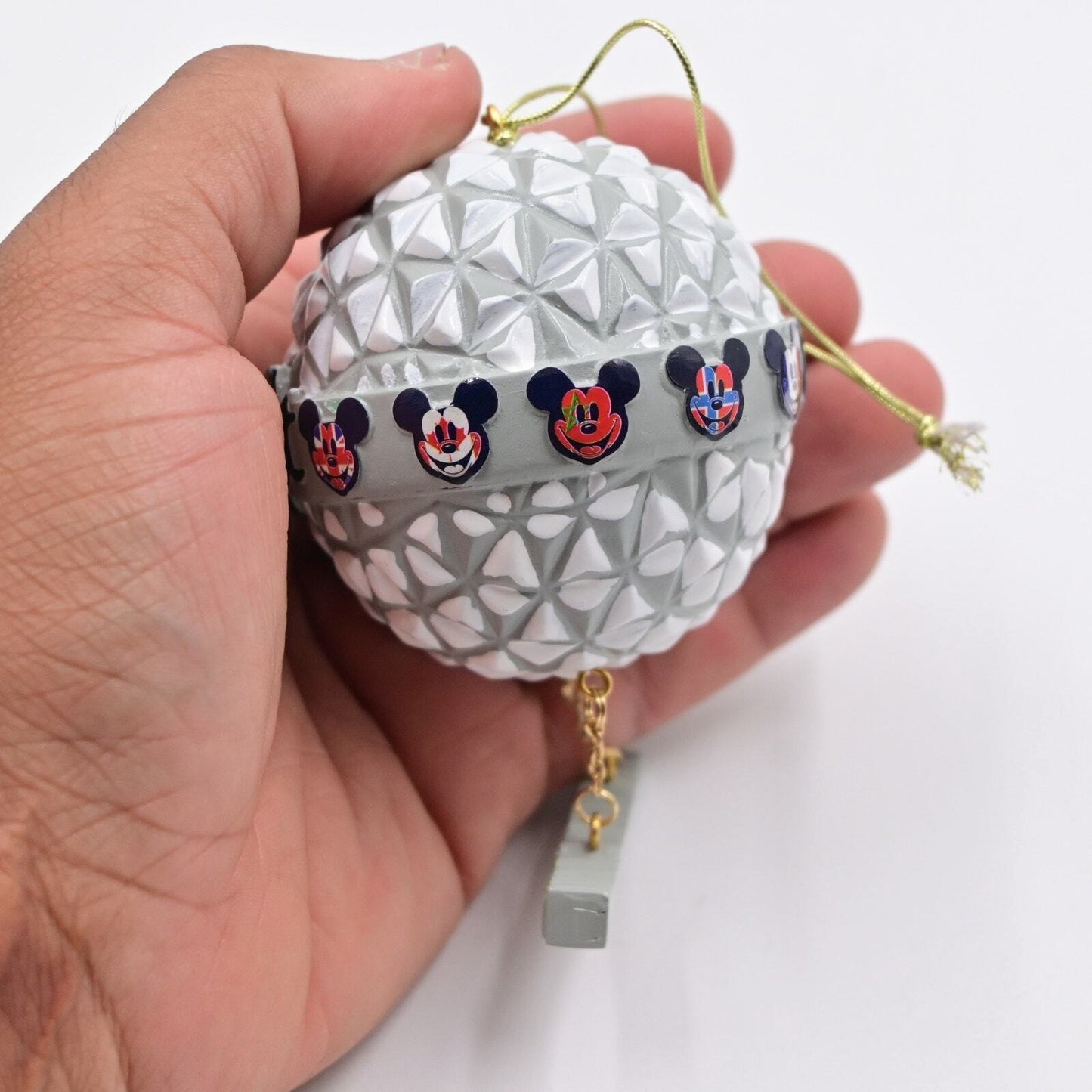 Disney Epcot One Mouse One World Spaceship Earth Christmas Ornament