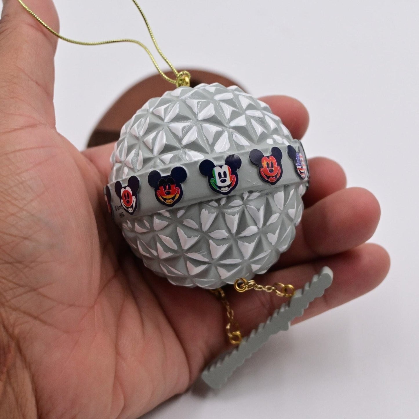 Disney Epcot One Mouse One World Spaceship Earth Christmas Ornament