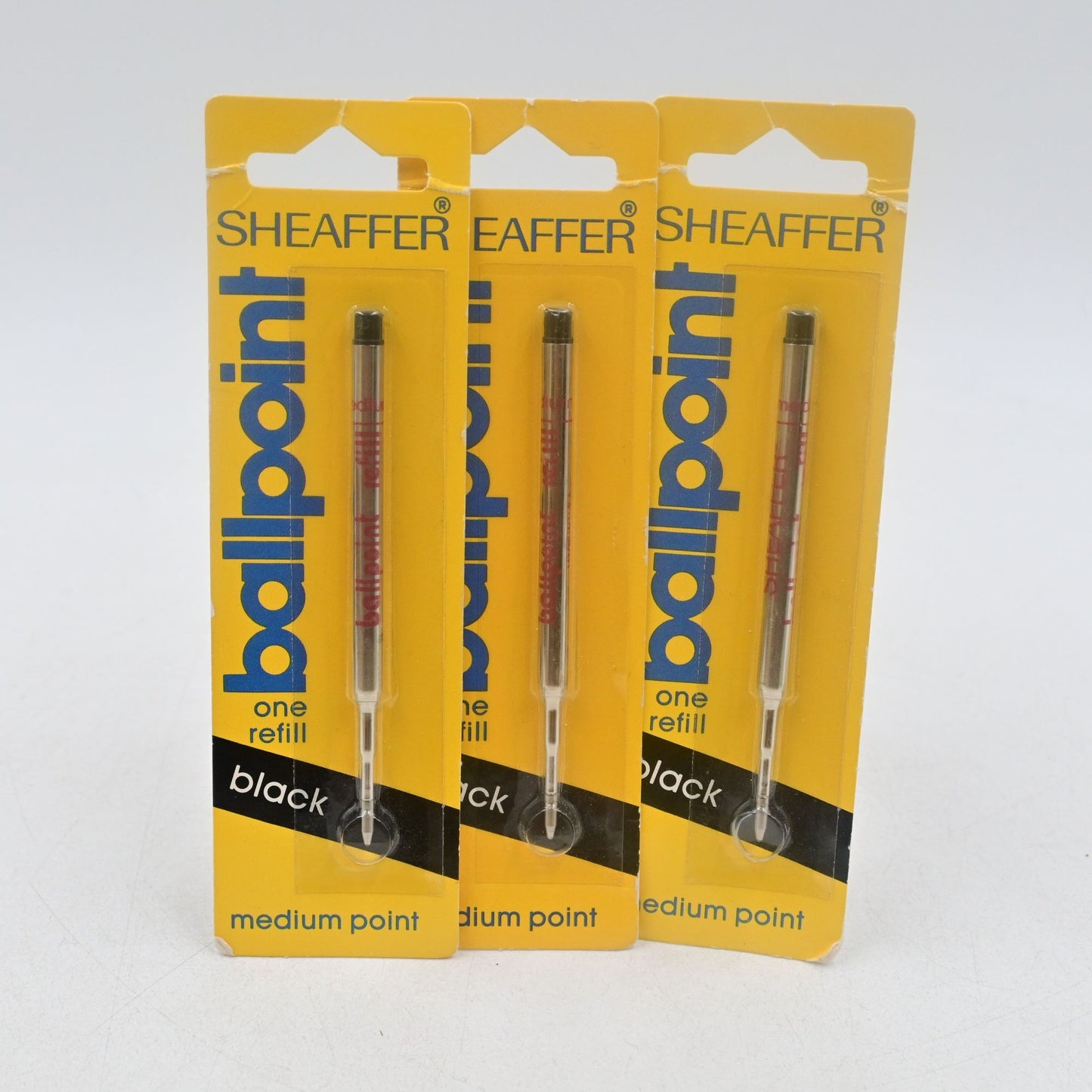 Sheaffer Ballpoint Pen Refill Black Medium Point Ink Vintage Bundle Of 3