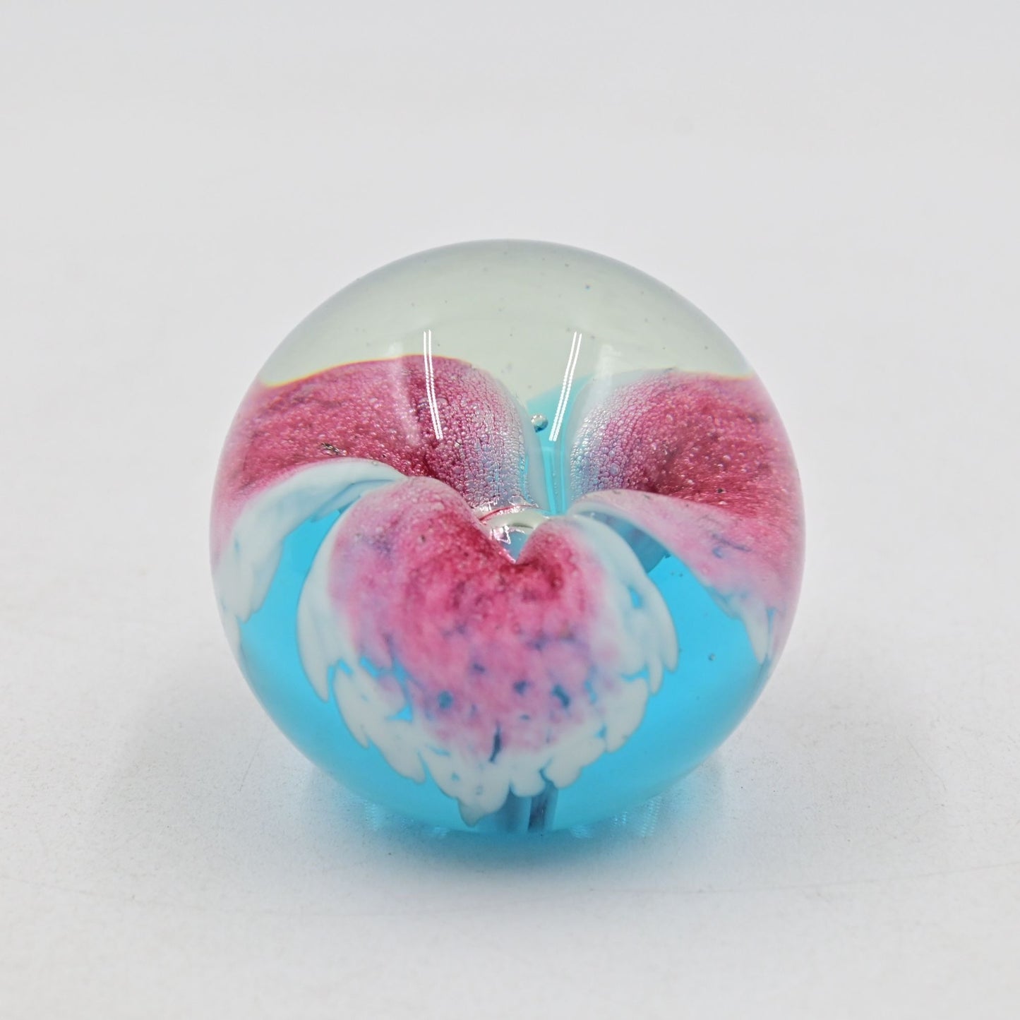 Glass Eye Studio GES Floral Glass Paperweight - Vintage 1993