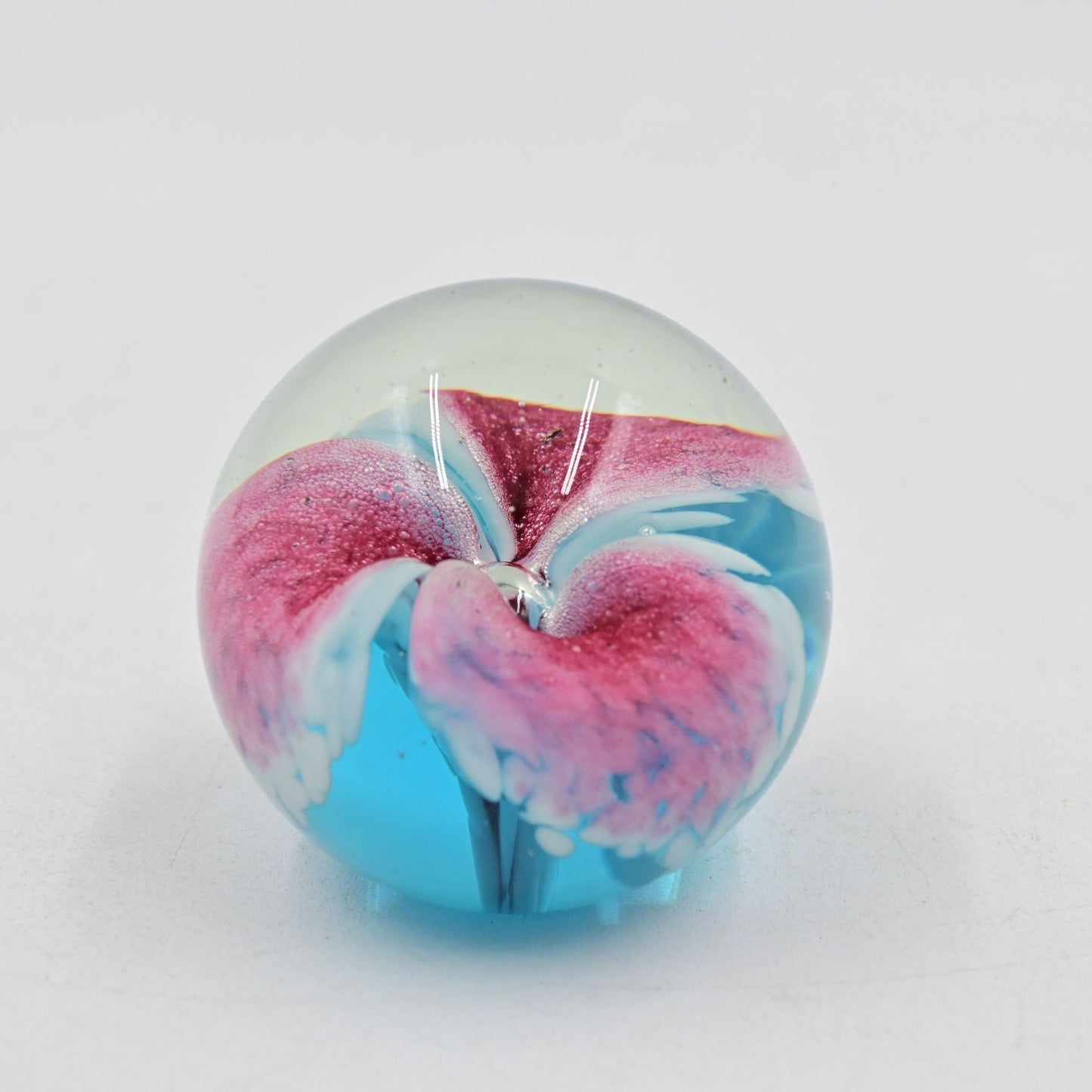 Glass Eye Studio GES Floral Glass Paperweight - Vintage 1993