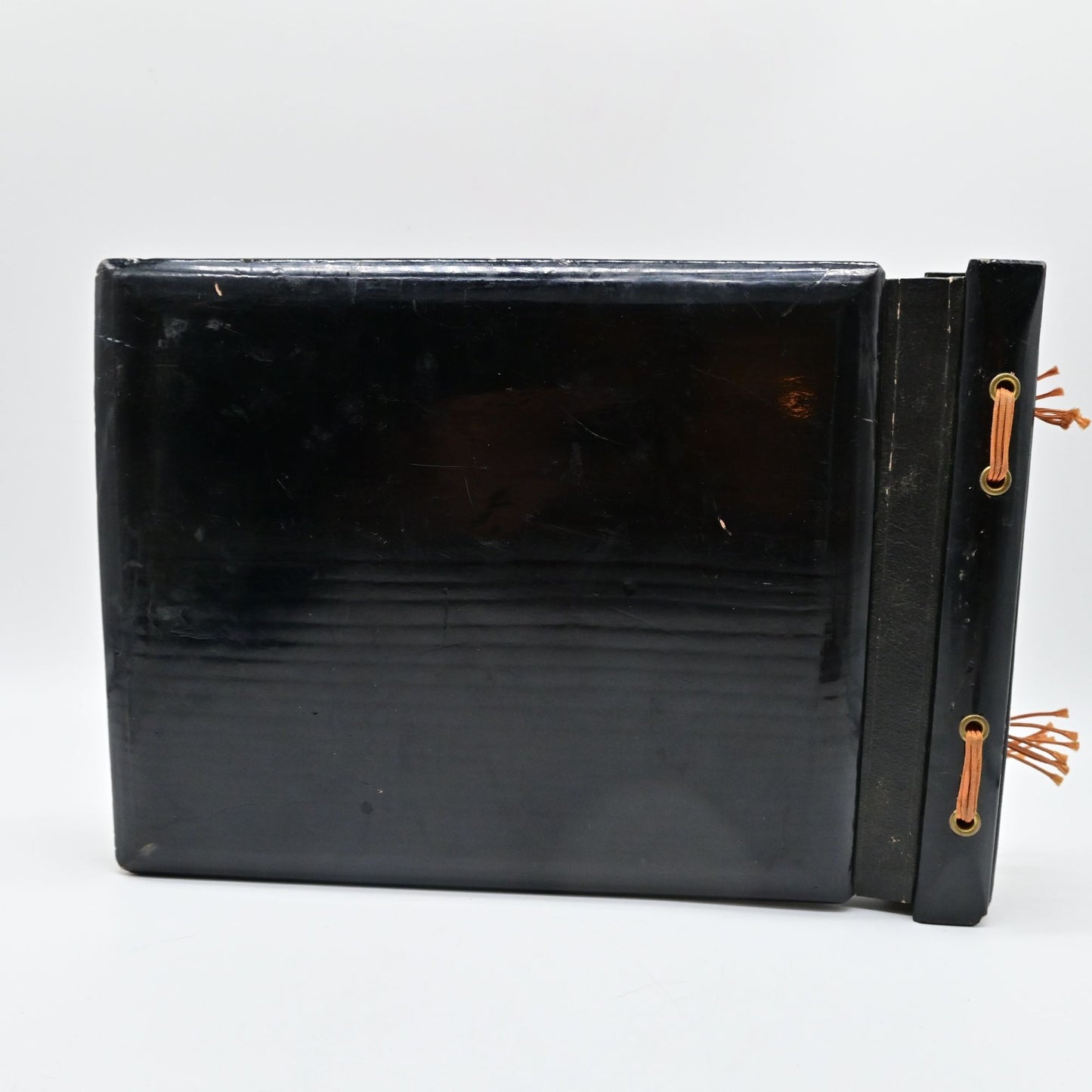 Japanese Black Lacquer Photo Album Vintage