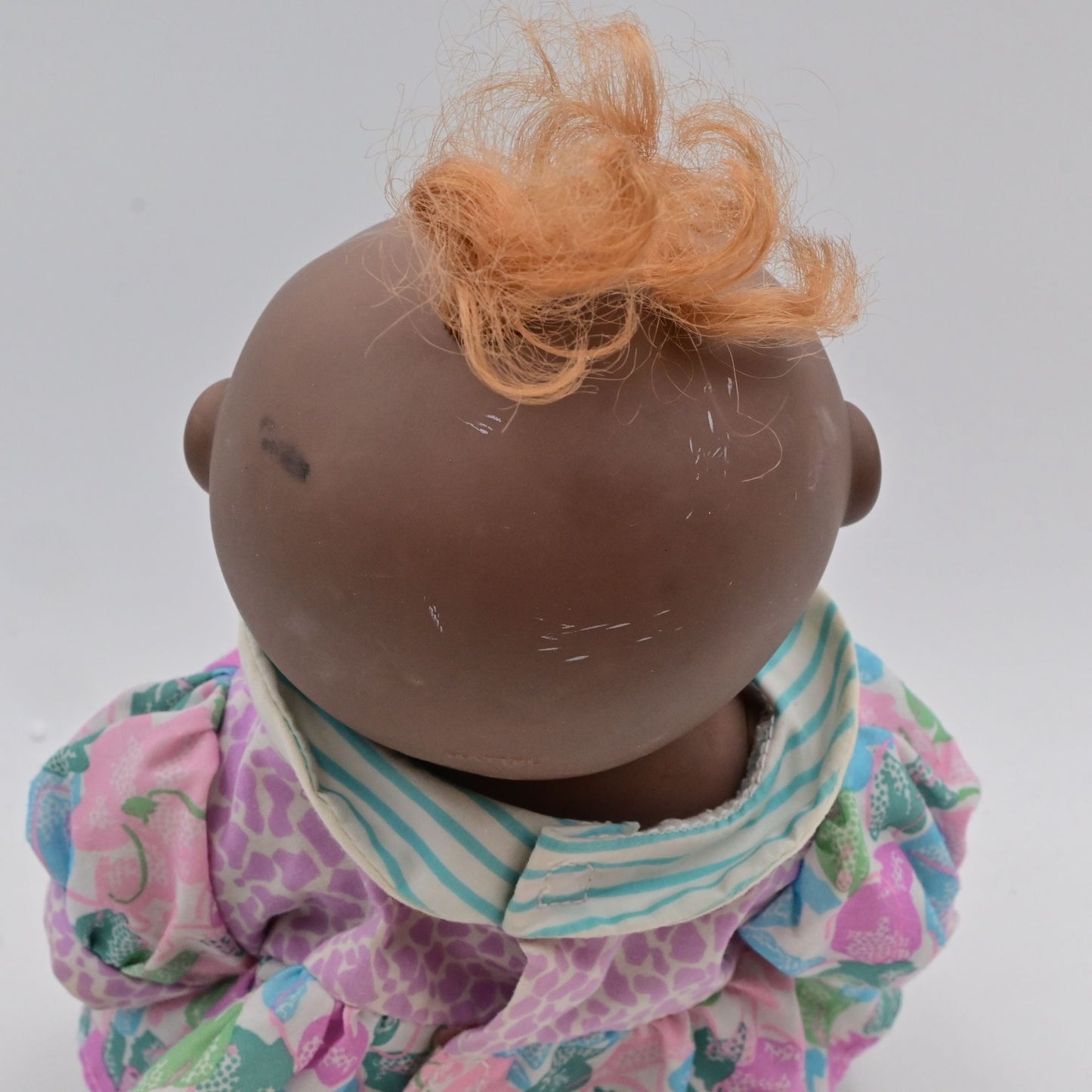 Vintage 1983 Cabbage Patch Doll African American In Floral Dress