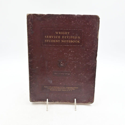 WWII Wright Service Division School Student Notebook Restricted 1941