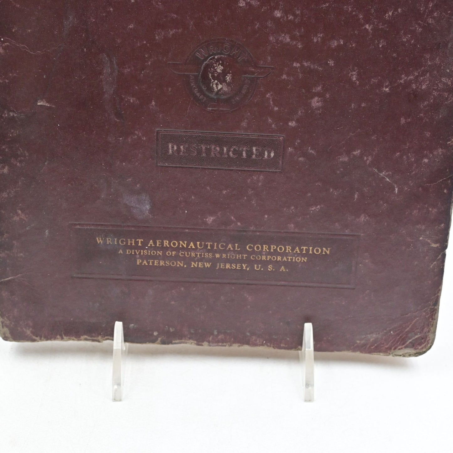 WWII Wright Service Division School Student Notebook Restricted 1941