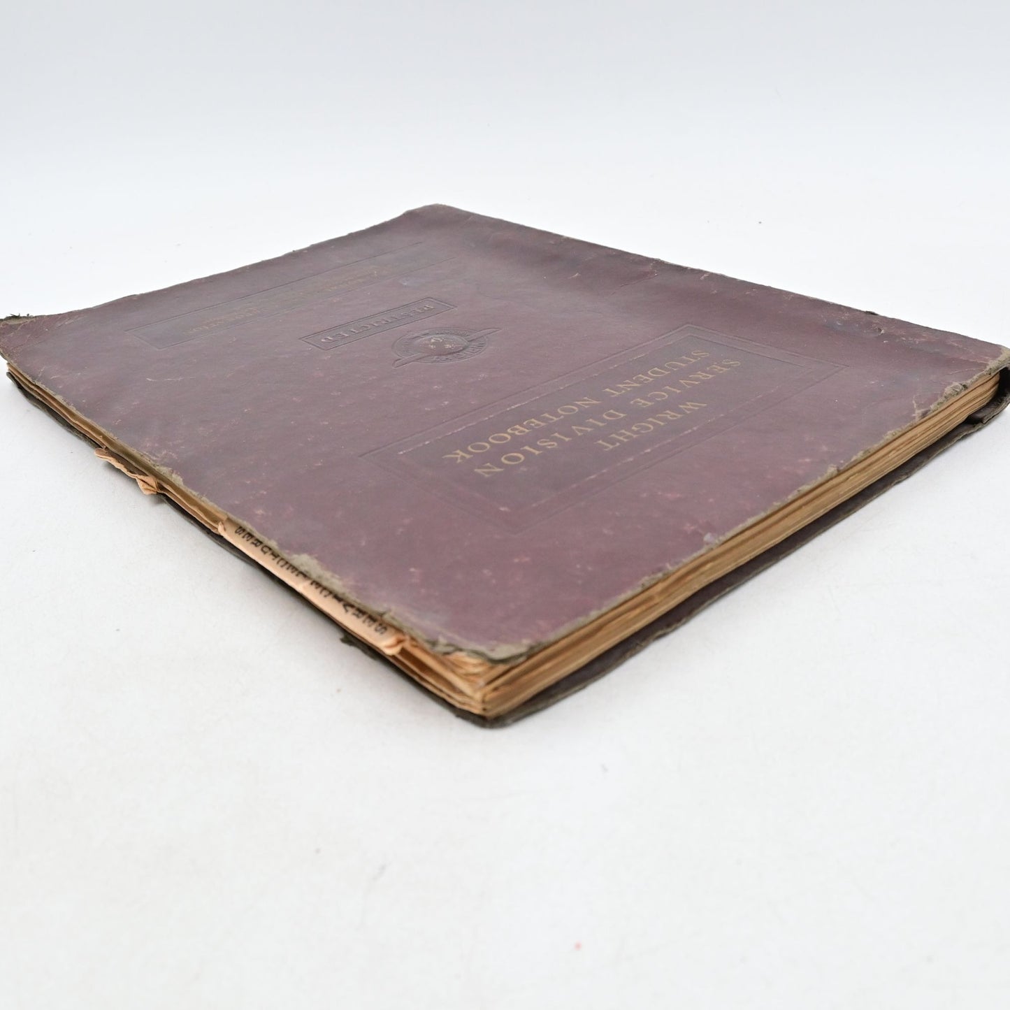 WWII Wright Service Division School Student Notebook Restricted 1941