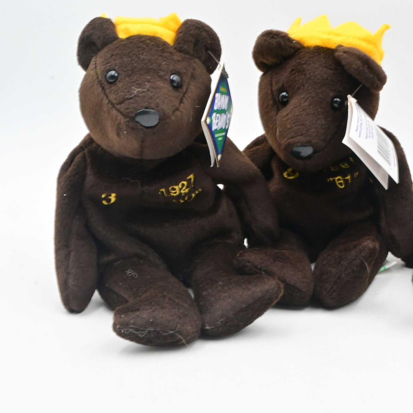 Salvinos Bamm Beanos Plush Bears Sosa, McGwire, Maris, Ruth Set Of 4