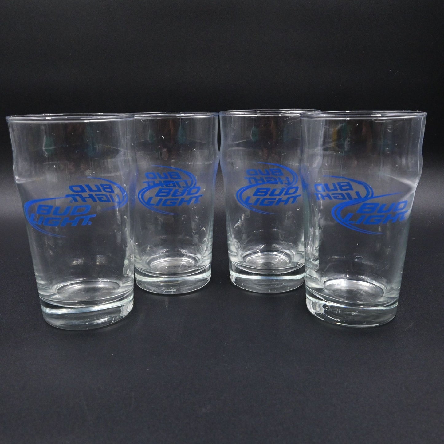 Bud Light 16oz Pint Glasses Bundle Of 4 Barware