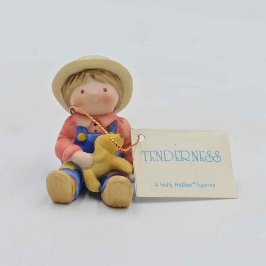 Vintage Holly Hobbie Tenderness Boy With Dog Figure