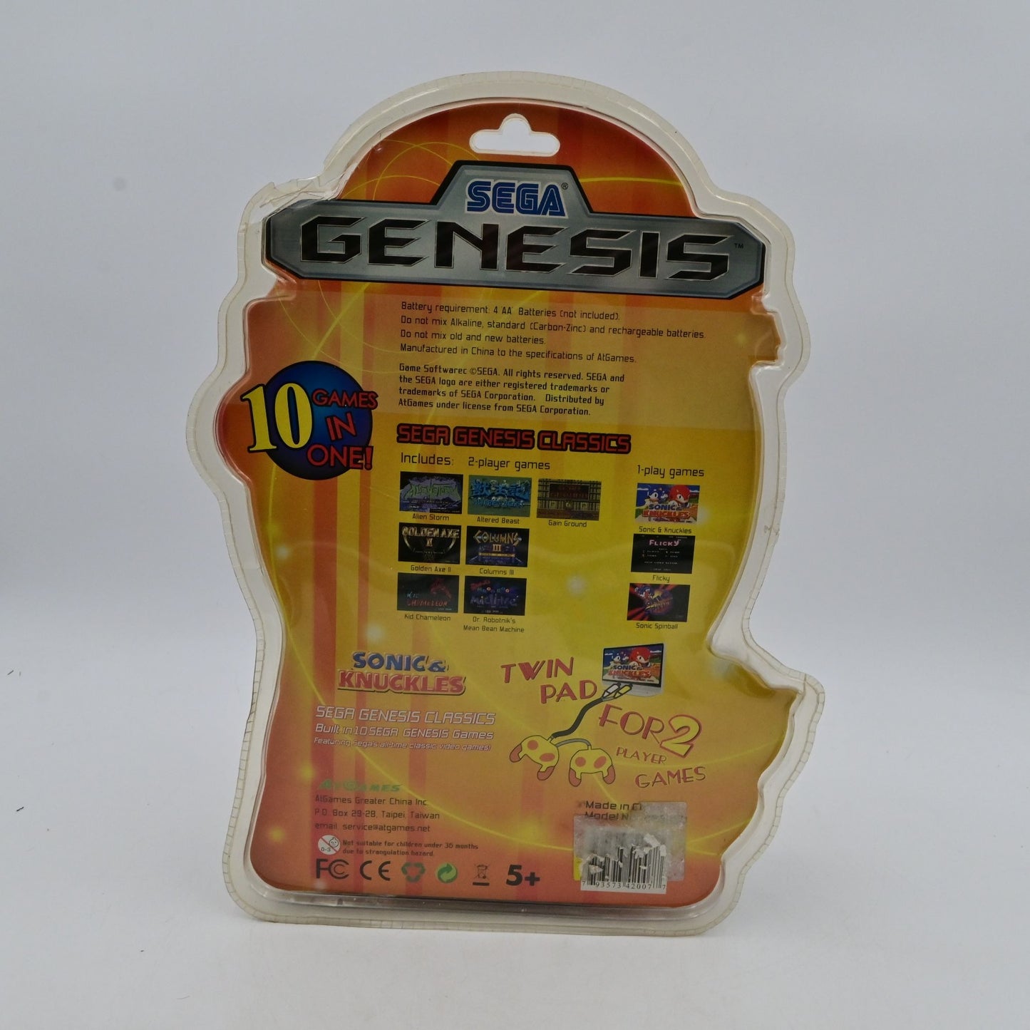 Sega Genesis Twin Pad Plug & Play Console With 10 Built-In Classic Games