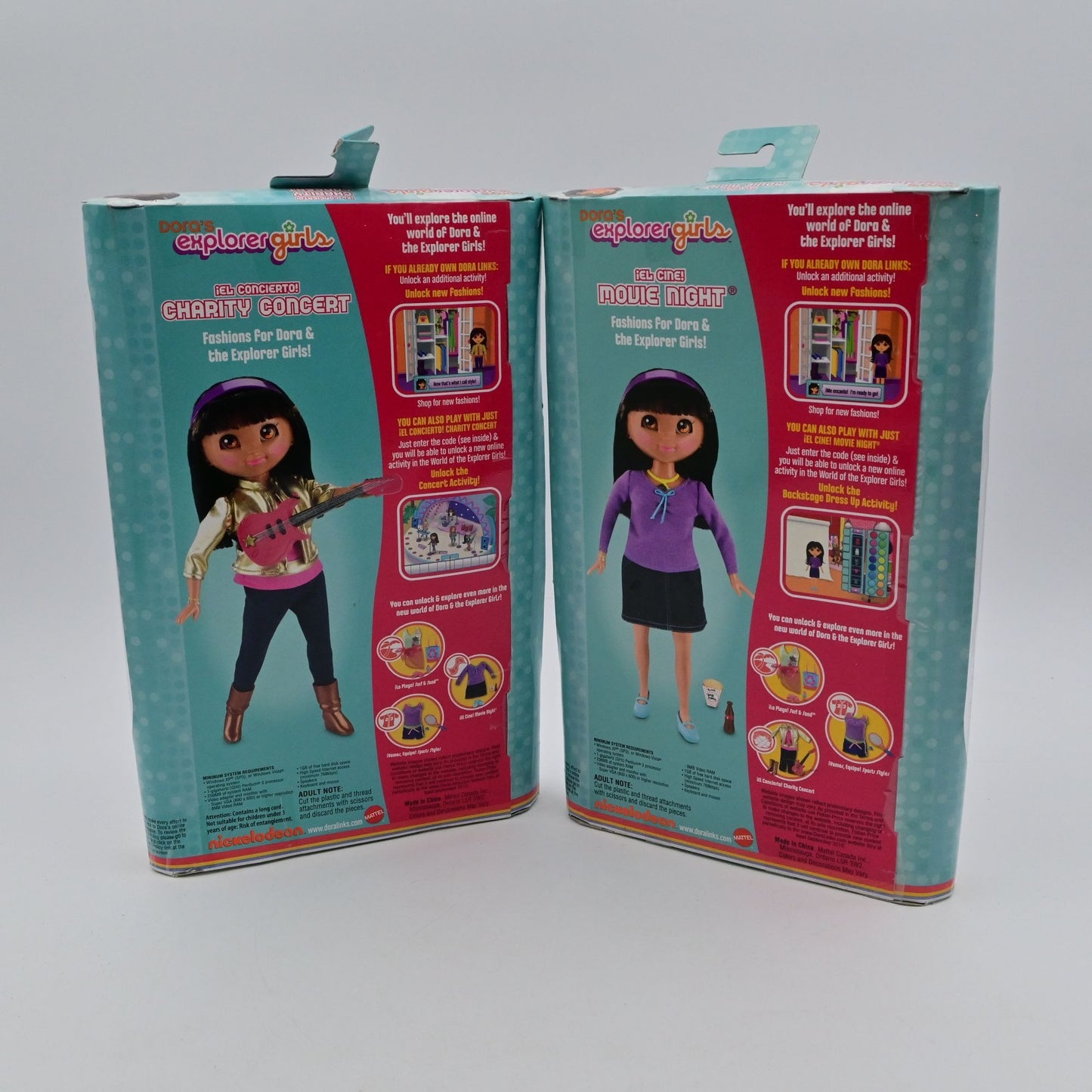 Dora's Explorer Girls Outfits Charity Concert & Movie Night Bundle By Mattel