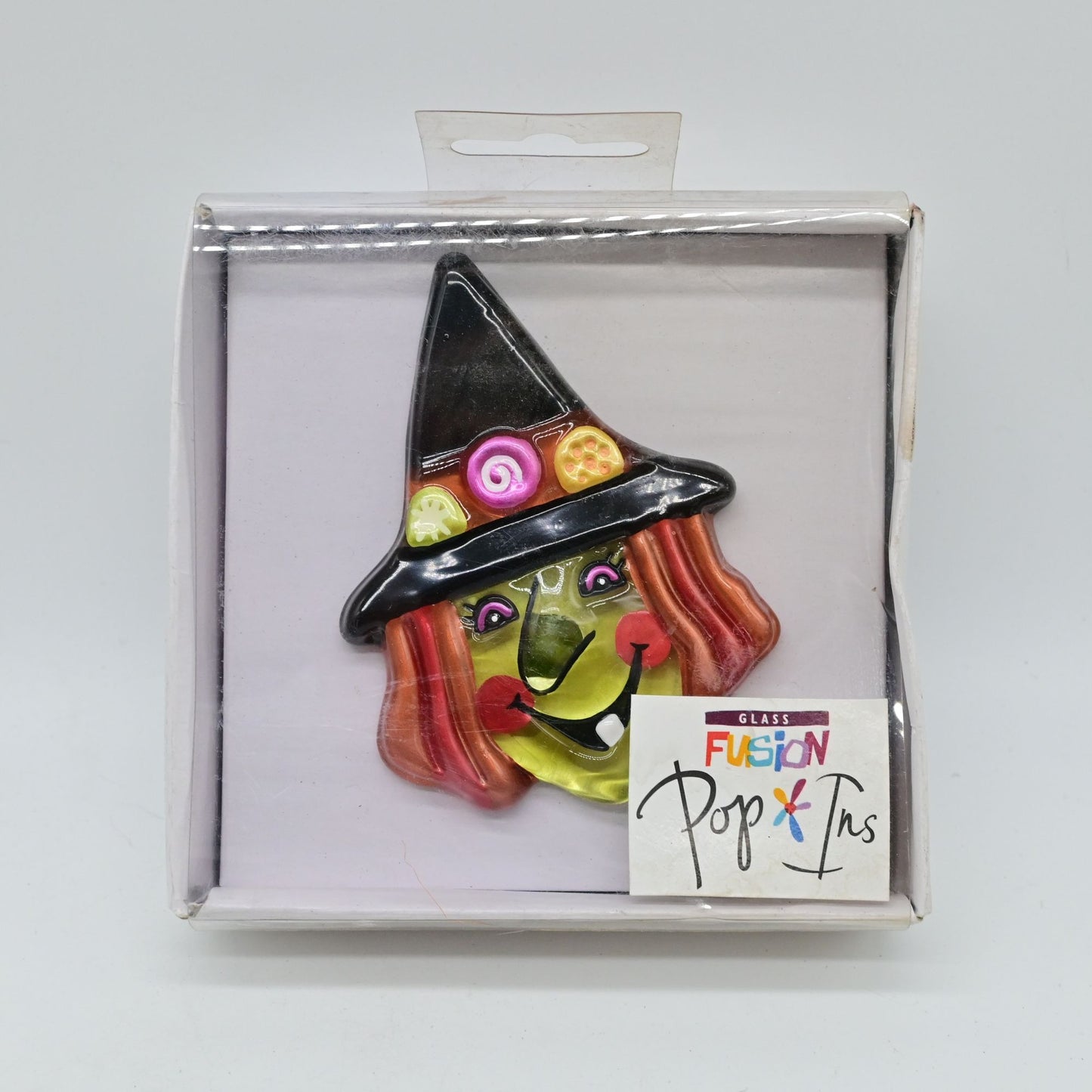 Glass Fusion Pop-Ins Witch Icon Halloween Decor By Demdaco